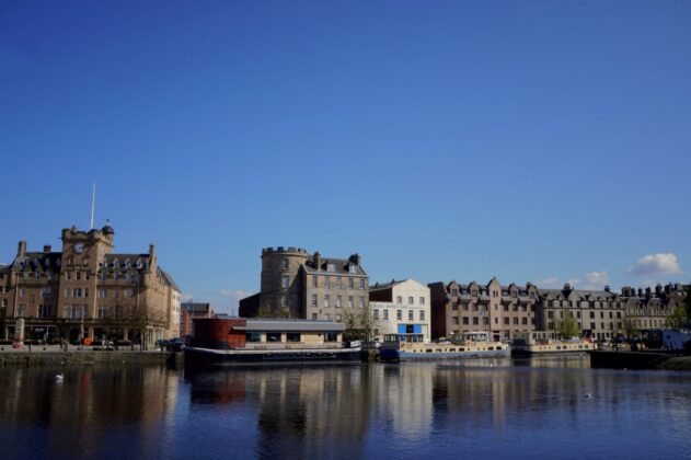 An image of the Leith area in Edinburgh where the Amiqus office is situated