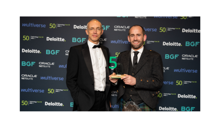Alastair and Callum at the Deloitte Technology Fast 50 awards