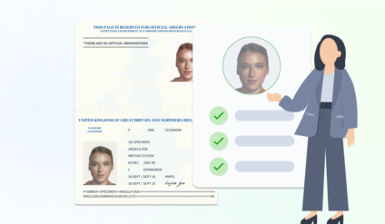 A woman showing digital identification for smooth client onboarding