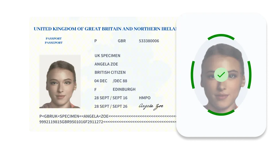 image of a passport with a report of the persons checks approved.