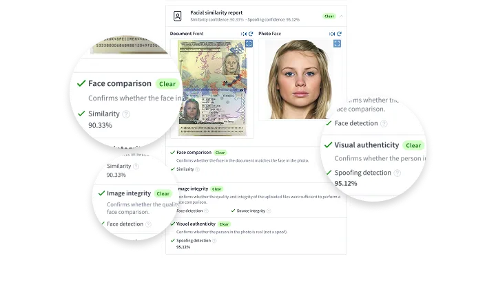 image of passed id verification results within the Amiqus platform.