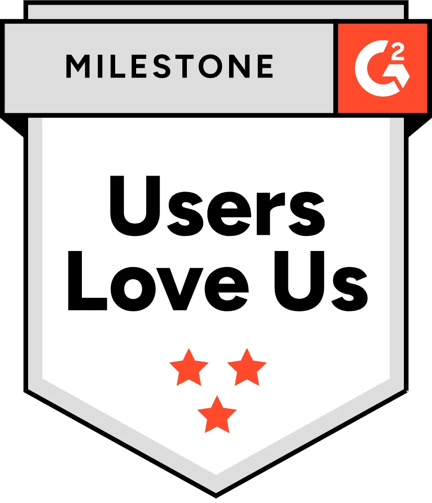 G2 users love us badge