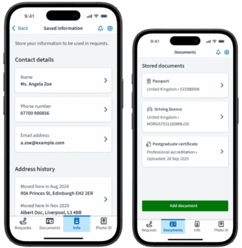 Two phone screenshots of Wallet