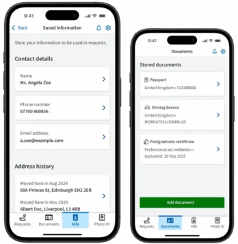 Two phone screenshots of Wallet