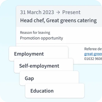 Automated Employment Referencing screenshots