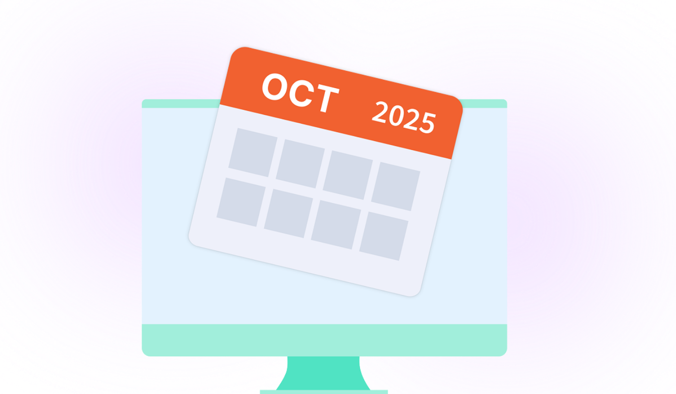 Calendar depicting October 25